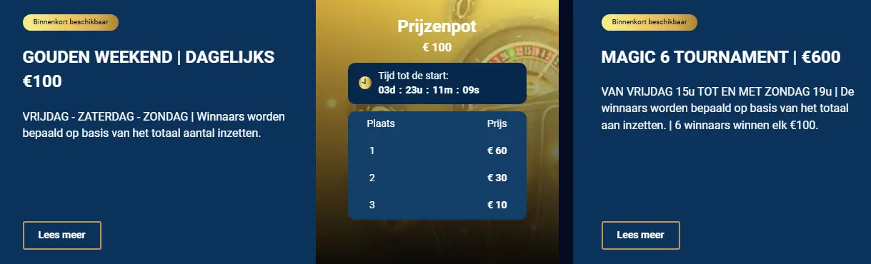 Promotiecodes beschikbaar bij MAGICBETTING CASINO
